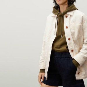 Everlane Womens Cinchable Chore Jacket Cream Bone